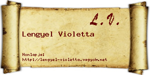 Lengyel Violetta névjegykártya